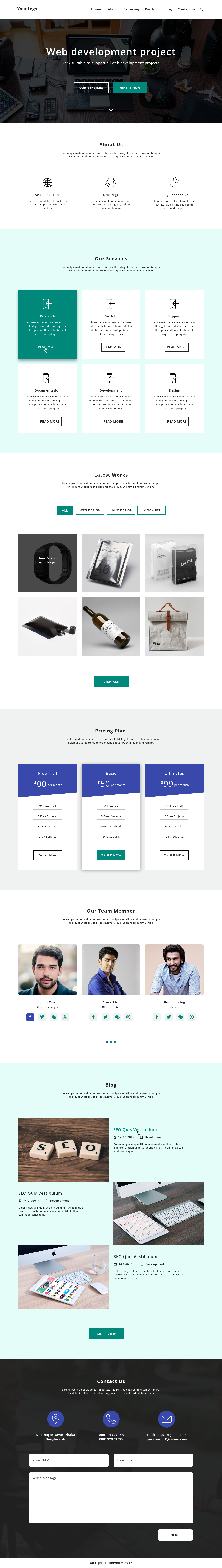 layout for web developer template